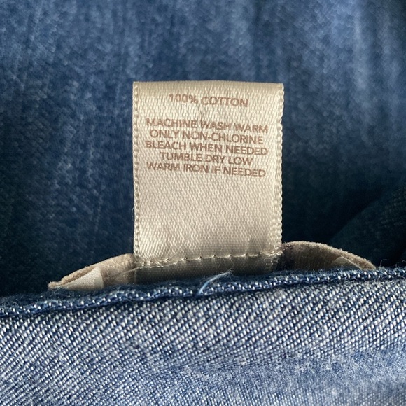 Loft Dark Chambray Button Down Shirt - Picture 4 of 4